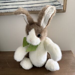Bearington Collection Bunny Rabbit Stuffed Big Pot Belly Jointed